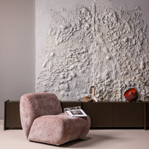 WOOOD Nomu fauteuil velvet Lichtroze