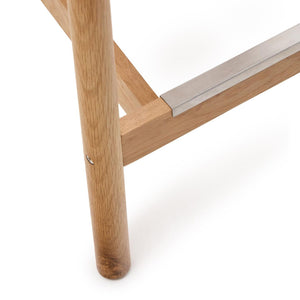 Kave Home Yalia barkruk H65 met rugleuning Eiken