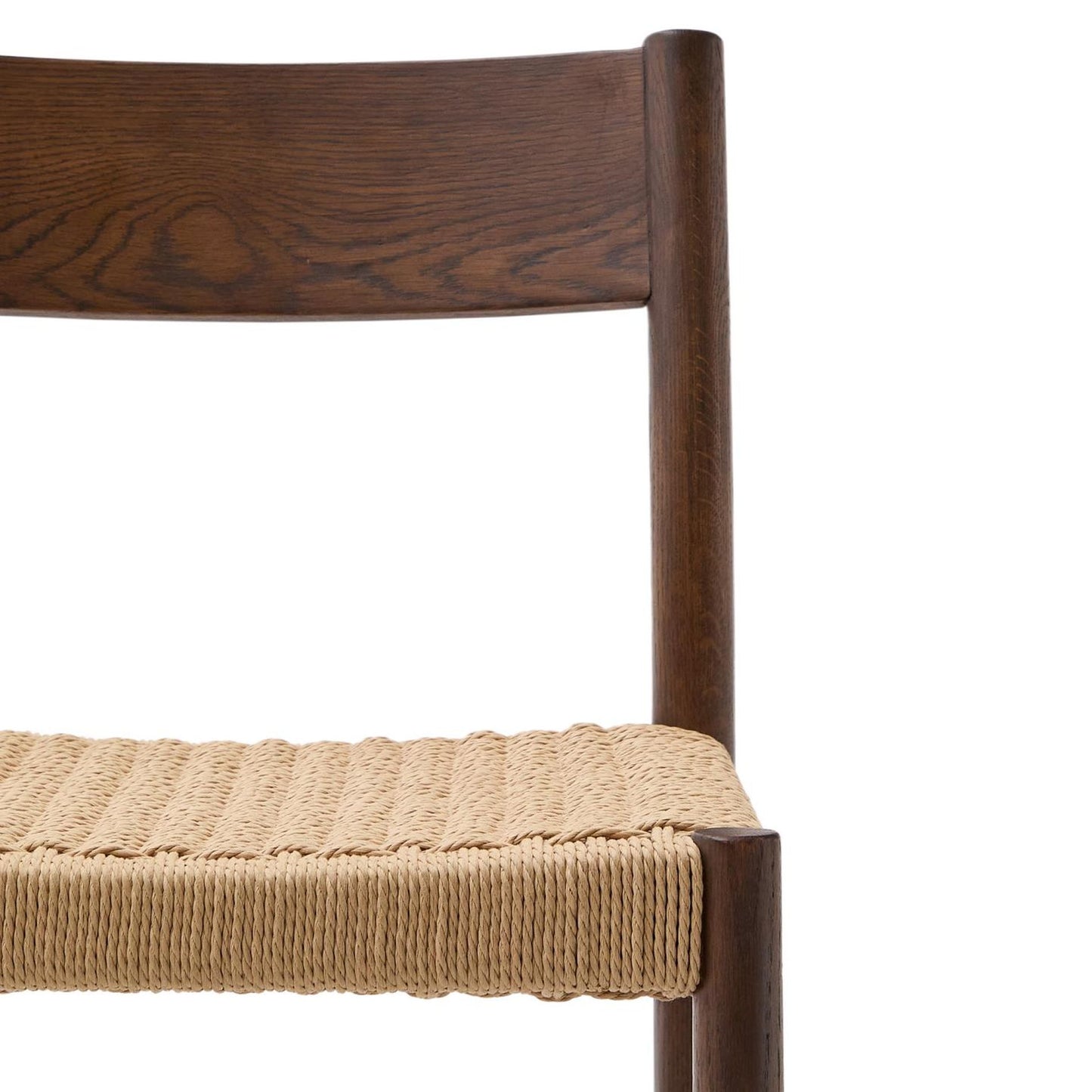 Kave Home Yalia barkruk H65 met rugleuning Walnoot