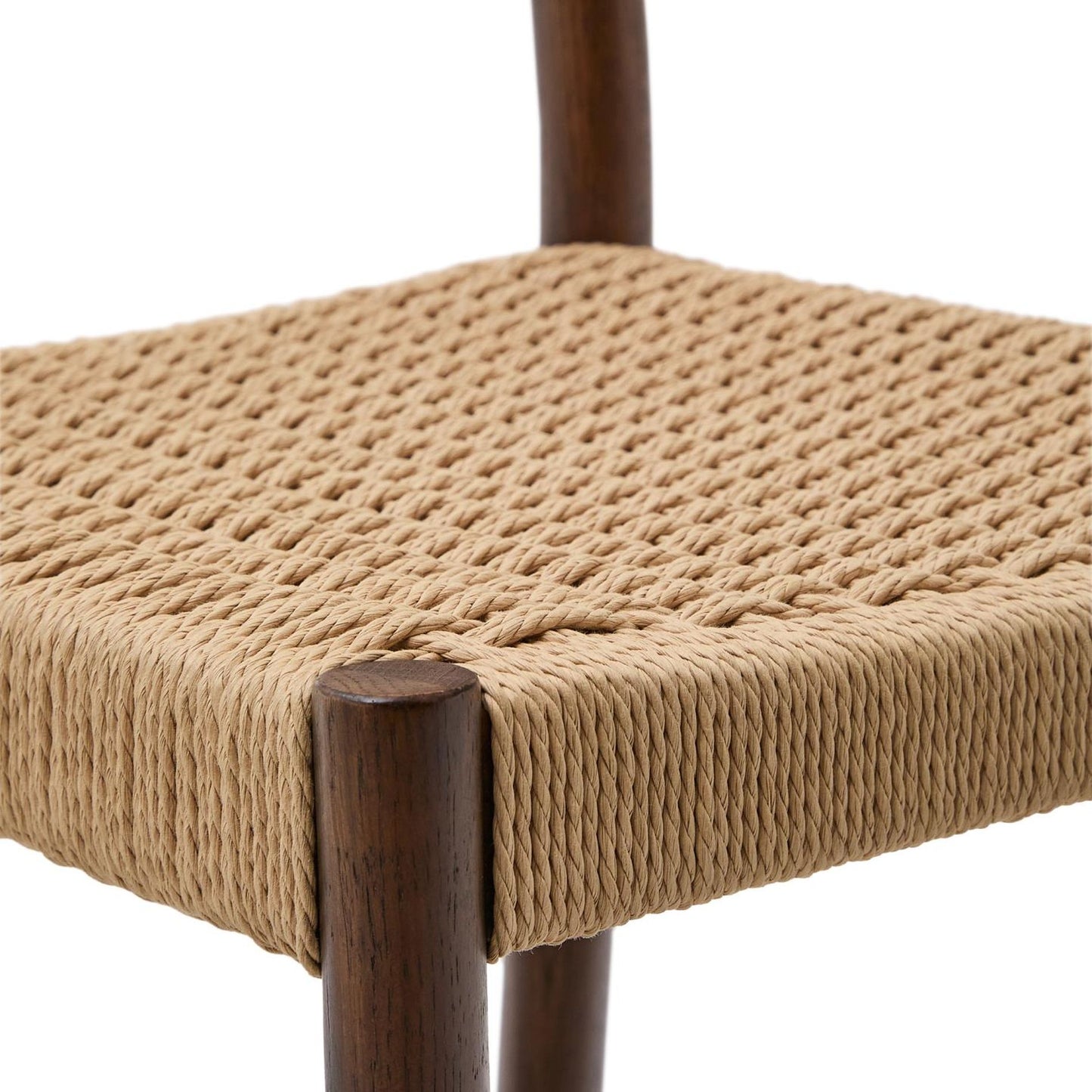 Kave Home Yalia barkruk H65 met rugleuning Walnoot