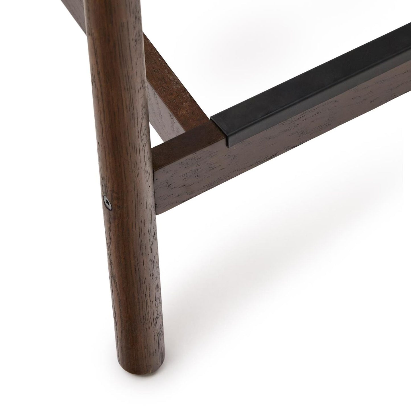 Kave Home Yalia barkruk H65 met rugleuning Walnoot