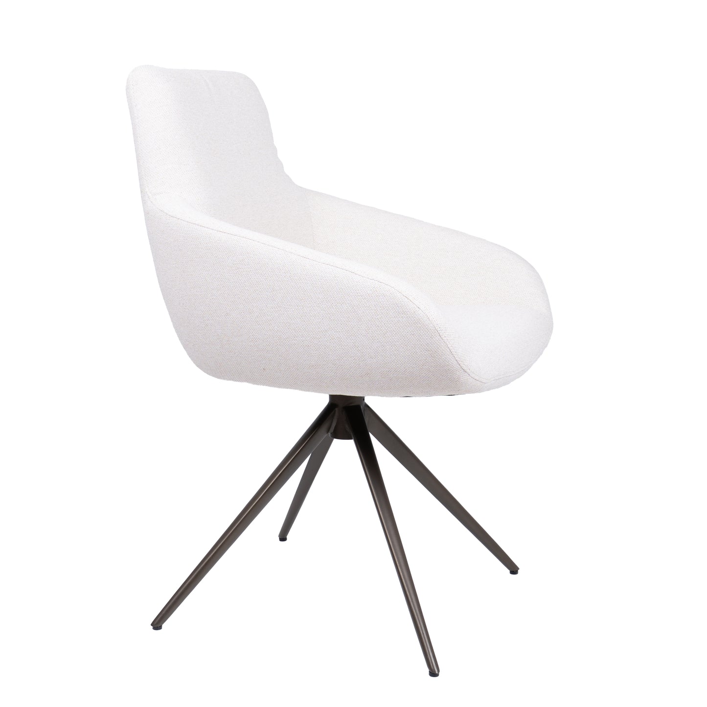HelloChair HC23 Noam eetkamerstoel Mossa Cream spinpoot bruin
