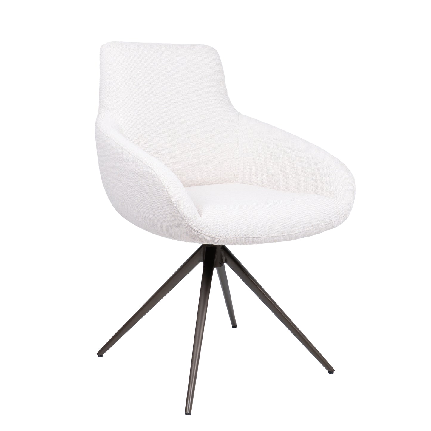 HelloChair HC23 Noam eetkamerstoel Mossa Cream spinpoot bruin