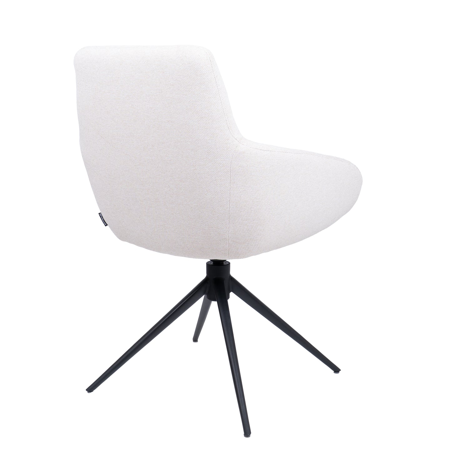 HelloChair HC23 Noam eetkamerstoel Mossa Cream spinpoot zwart