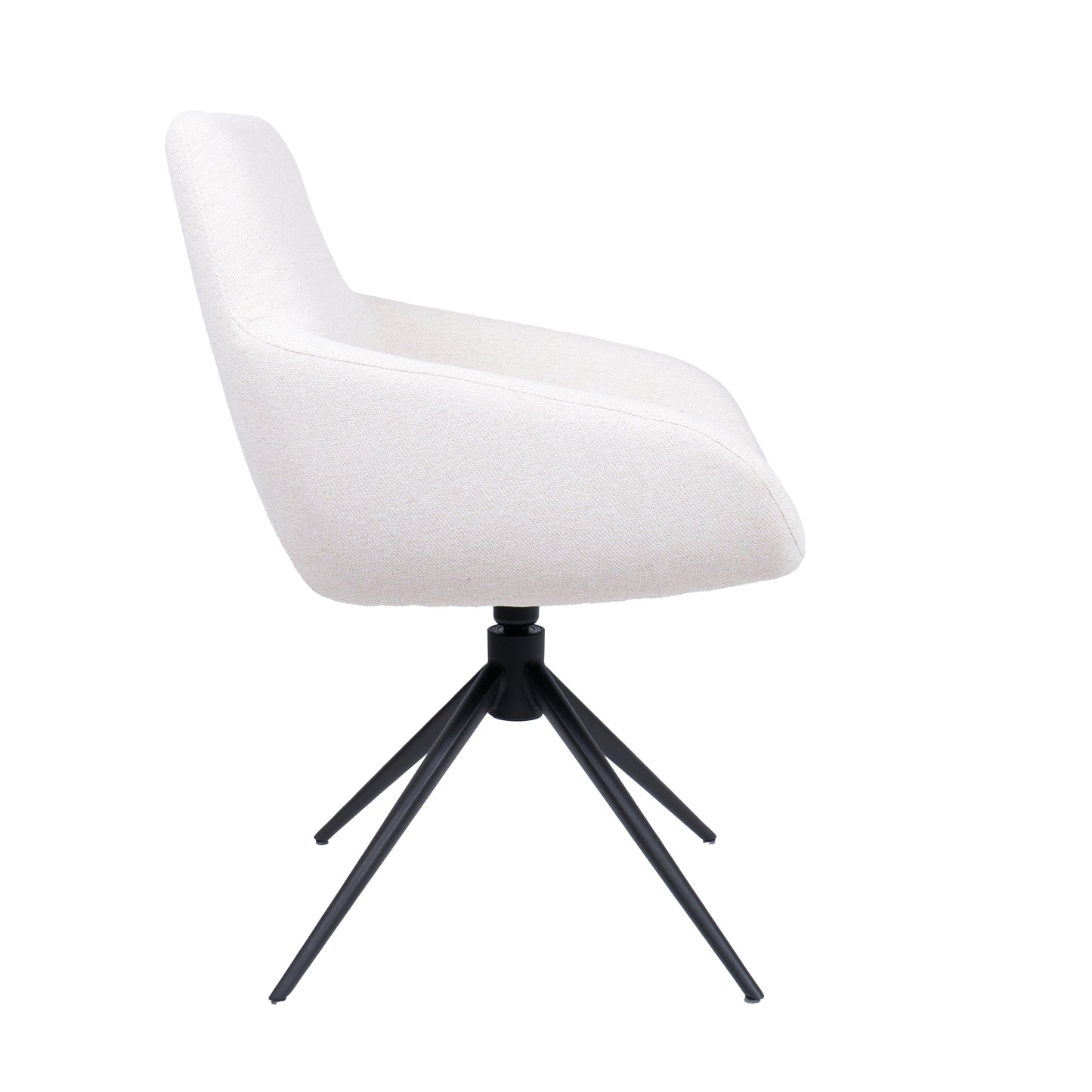 HelloChair HC23 Noam eetkamerstoel Mossa Cream spinpoot zwart