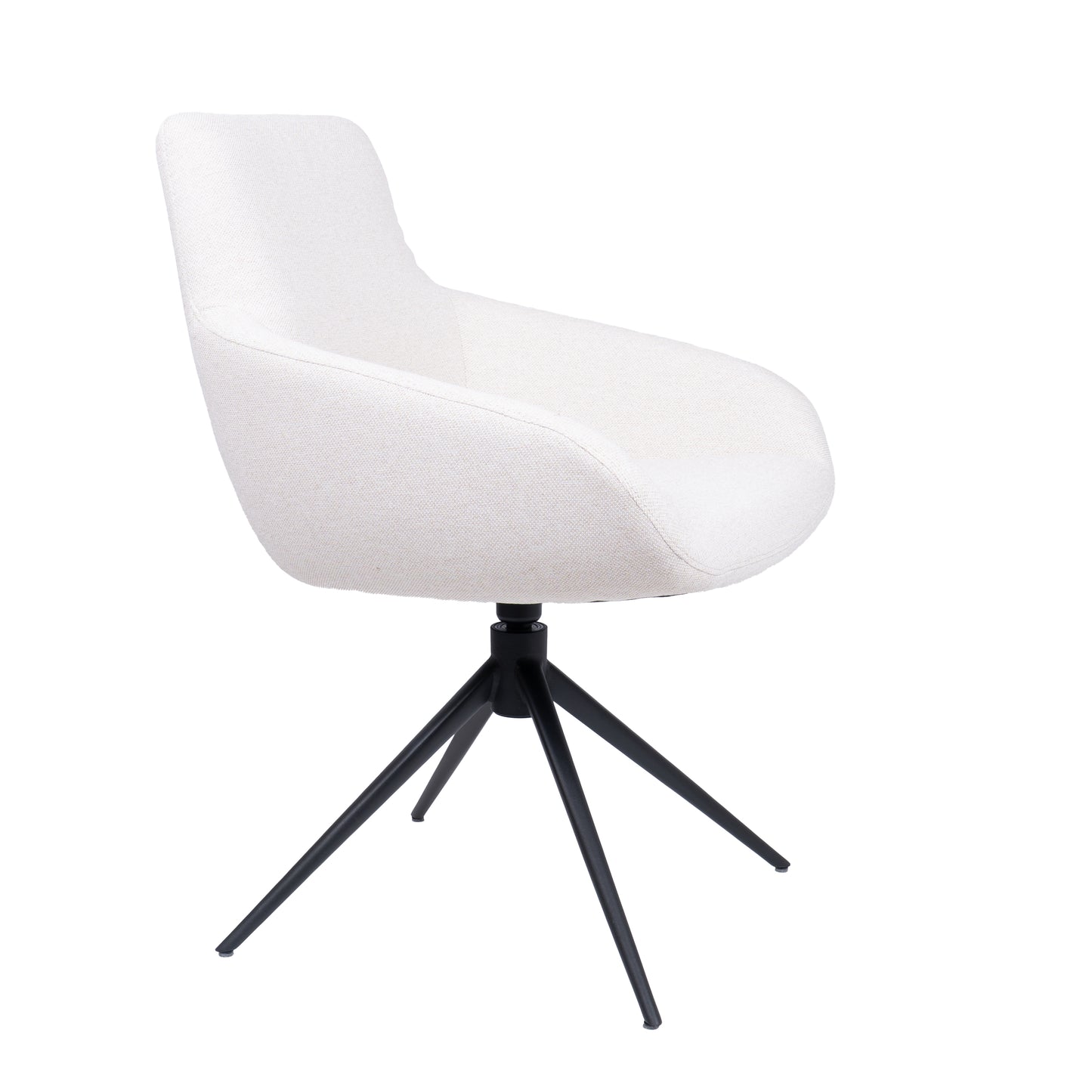 HelloChair HC23 Noam eetkamerstoel Mossa Cream spinpoot zwart