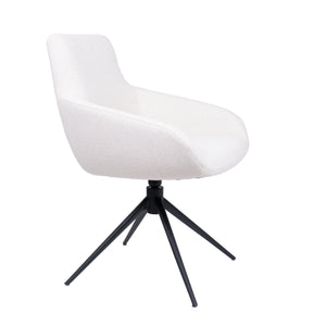 HelloChair HC23 Noam eetkamerstoel Mossa Cream spinpoot zwart