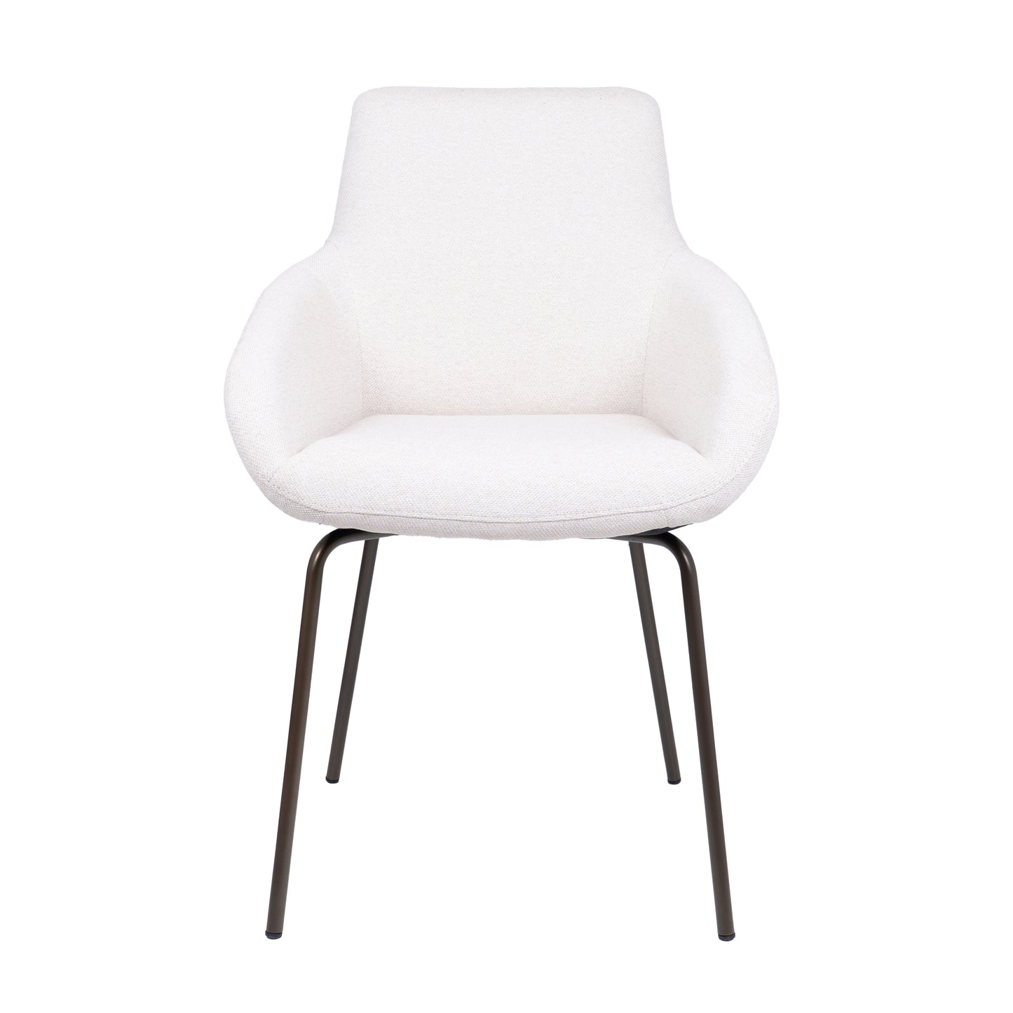 HelloChair HC23 Noam eetkamerstoel Mossa Cream vierpoot bruin