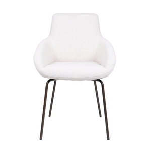 HelloChair HC23 Noam eetkamerstoel Mossa Cream vierpoot bruin