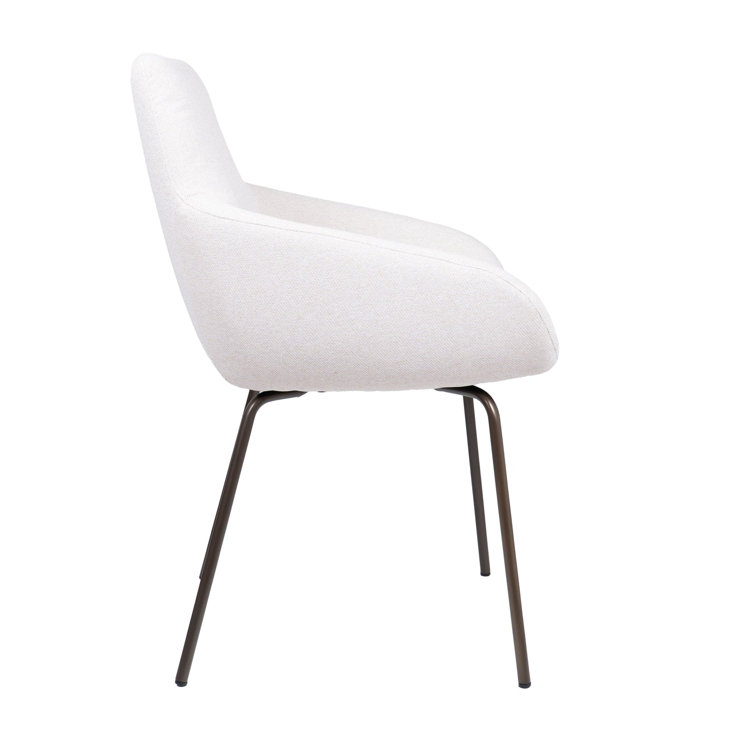 HelloChair HC23 Noam eetkamerstoel Mossa Cream vierpoot bruin