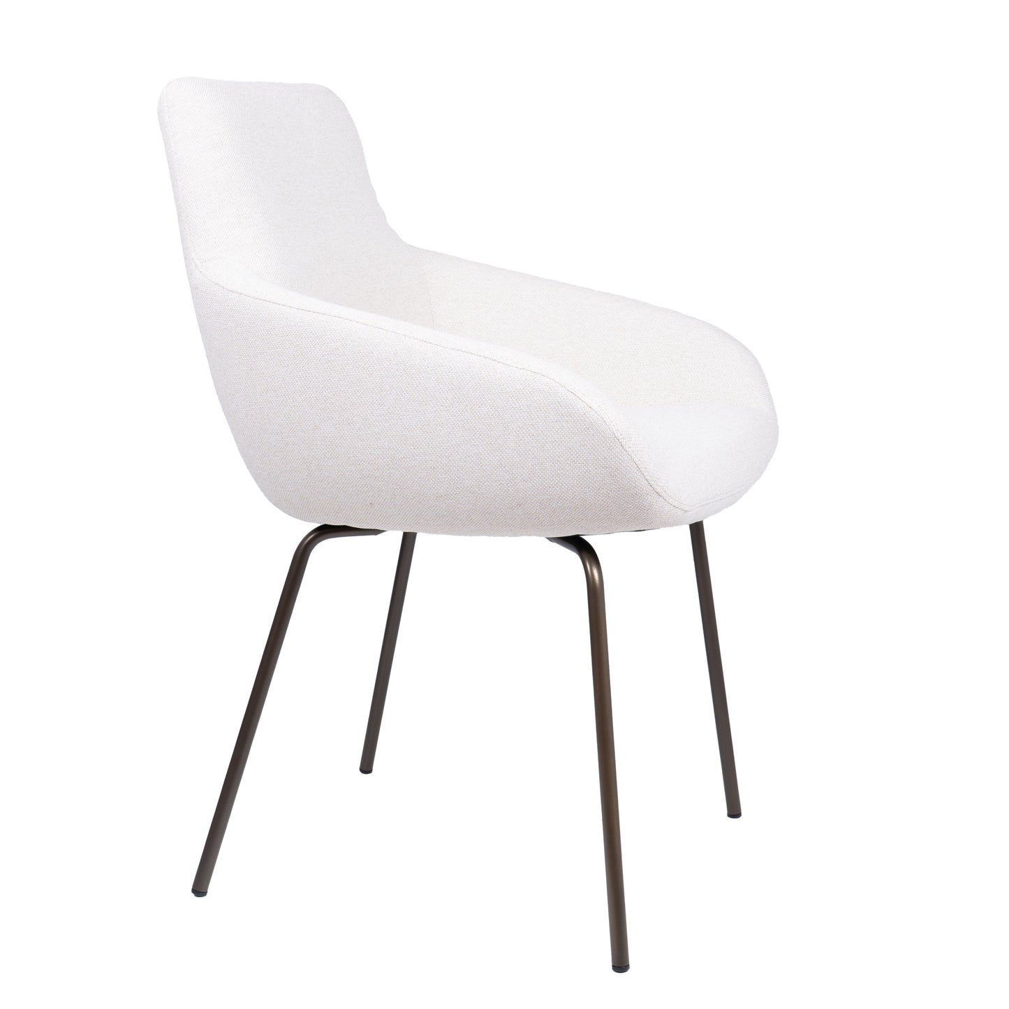 HelloChair HC23 Noam eetkamerstoel Mossa Cream vierpoot bruin