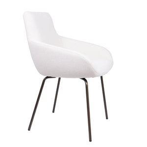 HelloChair HC23 Noam eetkamerstoel Mossa Cream vierpoot bruin