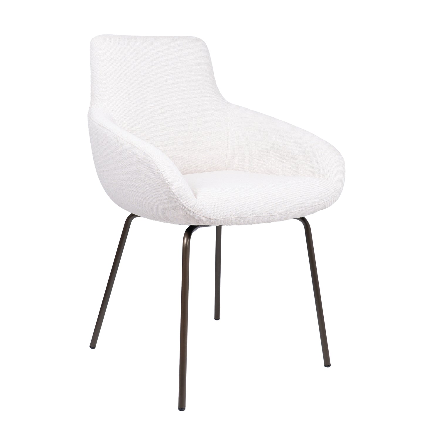 HelloChair HC23 Noam eetkamerstoel Mossa Cream vierpoot bruin