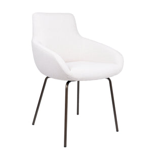 HelloChair HC23 Noam eetkamerstoel Mossa Cream vierpoot bruin