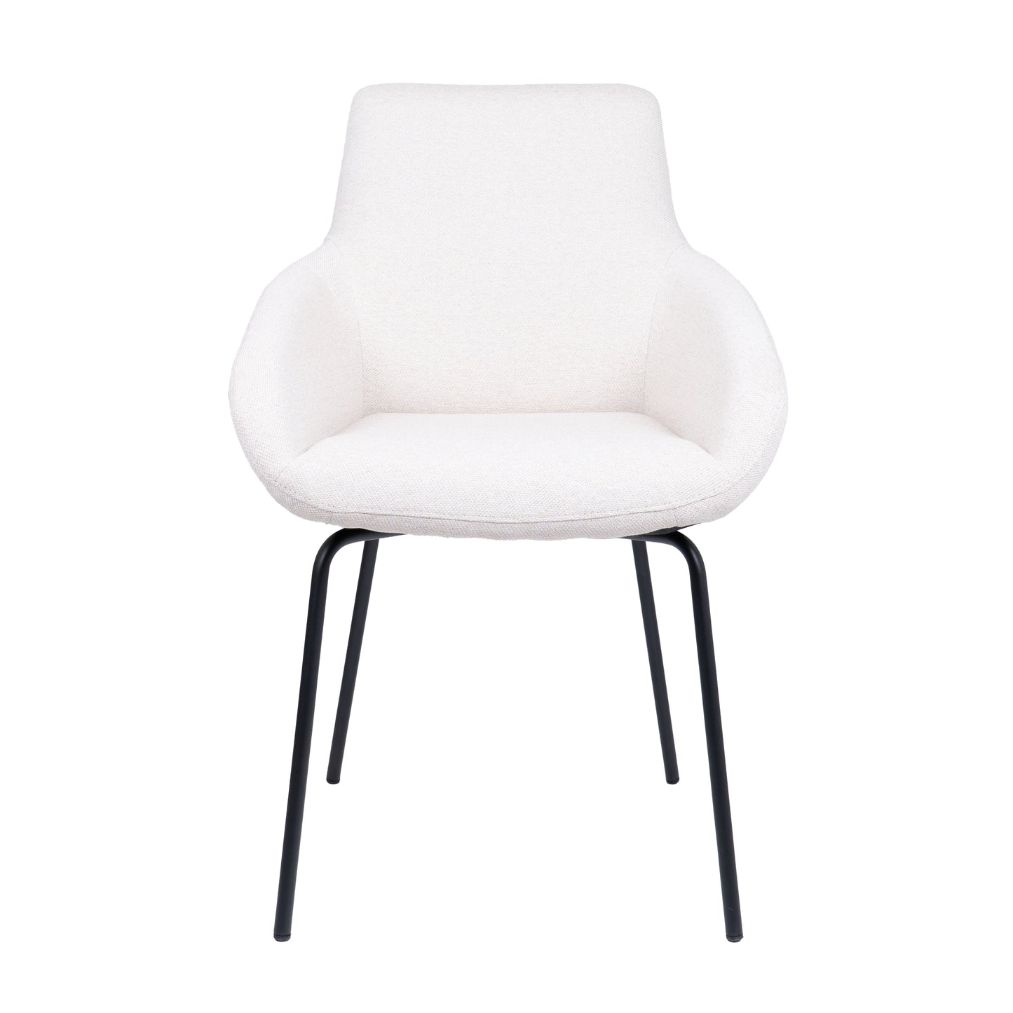 HelloChair HC23 Noam eetkamerstoel Mossa Cream vierpoot zwart