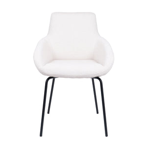 HelloChair HC23 Noam eetkamerstoel Mossa Cream vierpoot zwart