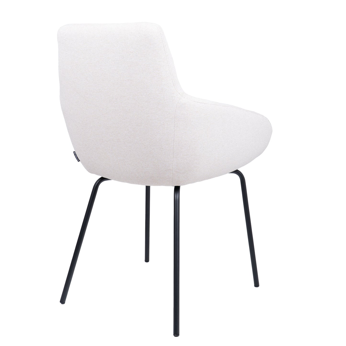 HelloChair HC23 Noam eetkamerstoel Mossa Cream vierpoot zwart