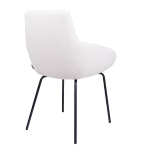 HelloChair HC23 Noam eetkamerstoel Mossa Cream vierpoot zwart