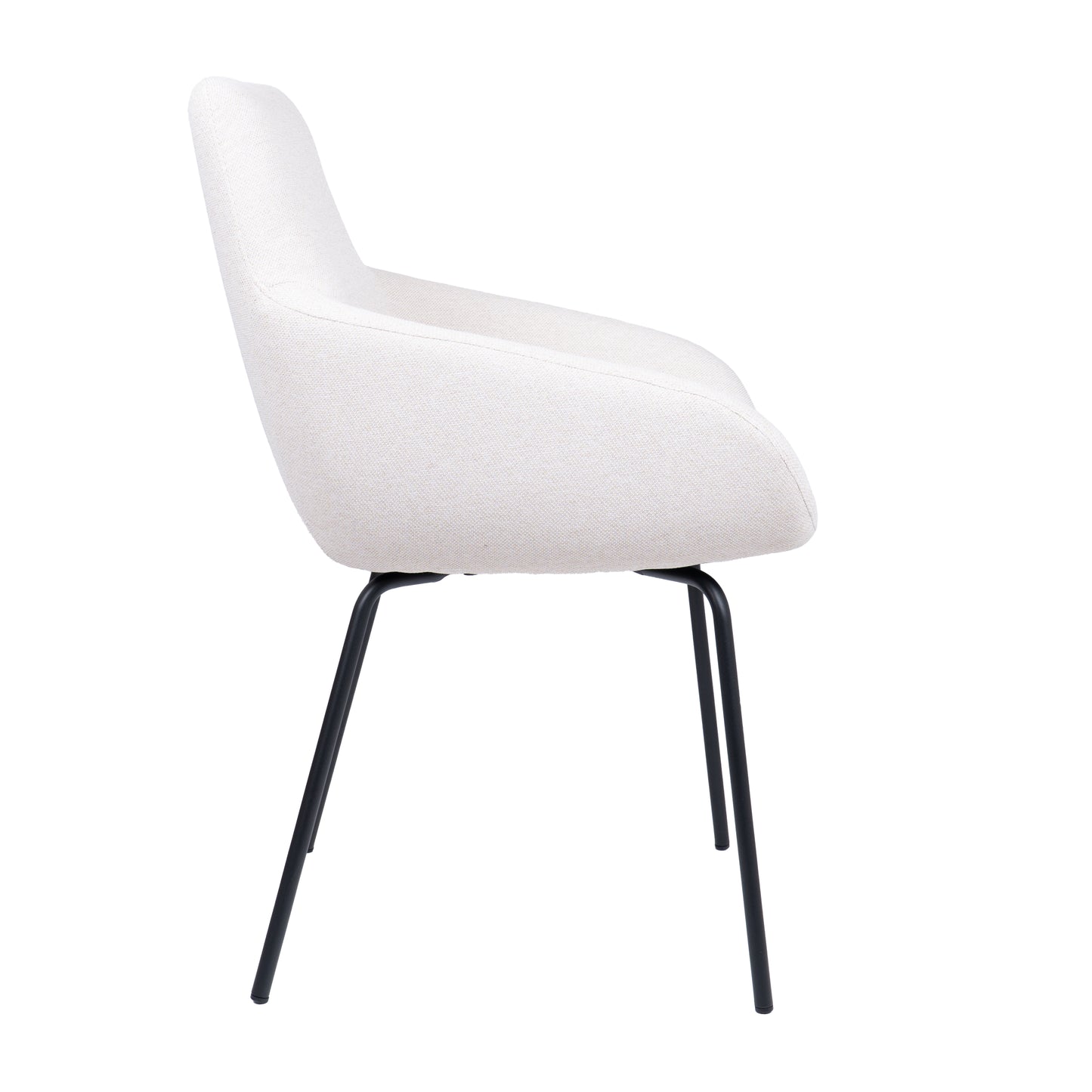 HelloChair HC23 Noam eetkamerstoel Mossa Cream vierpoot zwart