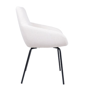 HelloChair HC23 Noam eetkamerstoel Mossa Cream vierpoot zwart