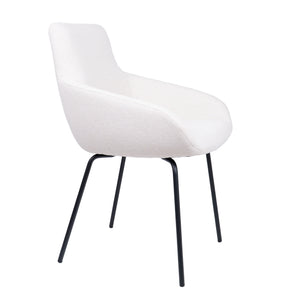 HelloChair HC23 Noam eetkamerstoel Mossa Cream vierpoot zwart