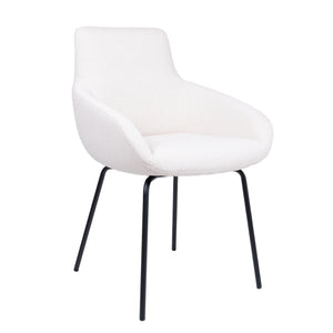 HelloChair HC23 Noam eetkamerstoel Mossa Cream vierpoot zwart