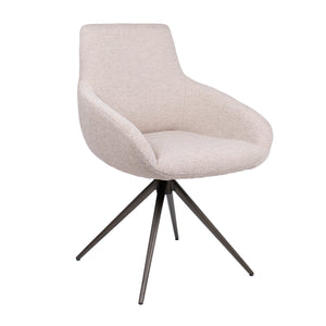 HelloChair HC23 Noam eetkamerstoel Mossa Oats spinpoot bruin