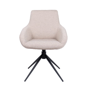 HelloChair HC23 Noam eetkamerstoel Mossa Oats spinpoot zwart