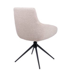 HelloChair HC23 Noam eetkamerstoel Mossa Oats spinpoot zwart