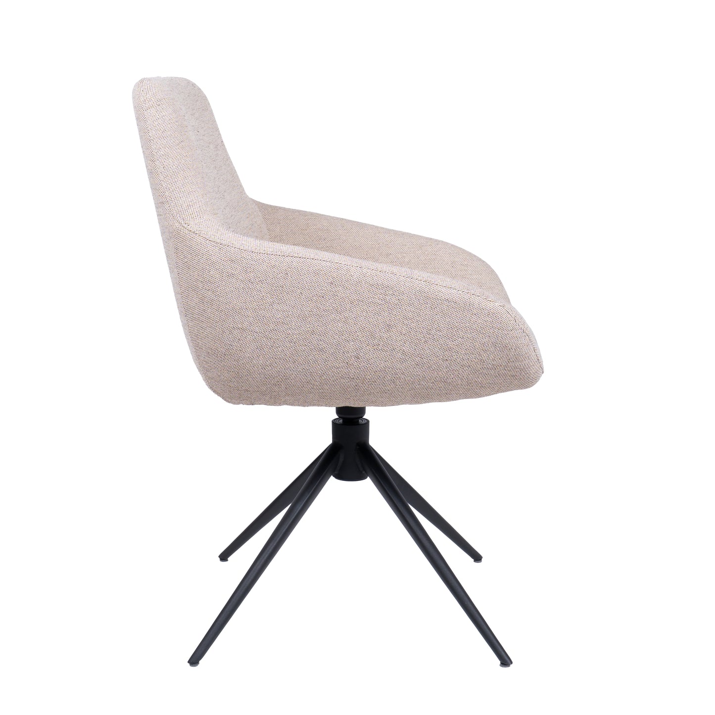 HelloChair HC23 Noam eetkamerstoel Mossa Oats spinpoot zwart