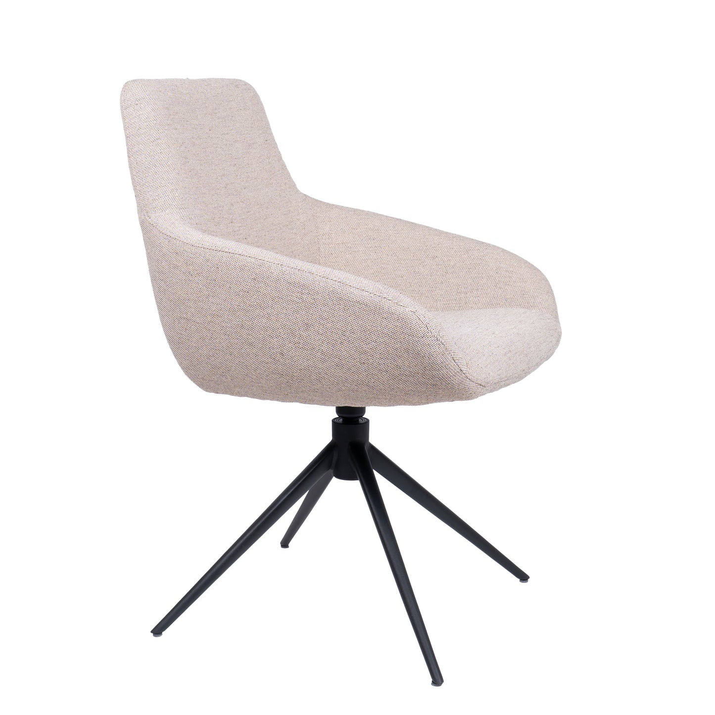HelloChair HC23 Noam eetkamerstoel Mossa Oats spinpoot zwart