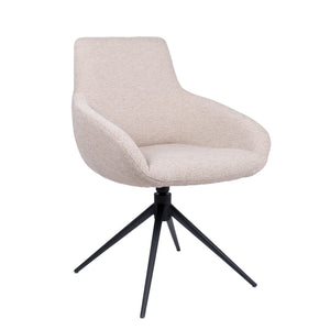 HelloChair HC23 Noam eetkamerstoel Mossa Oats spinpoot zwart