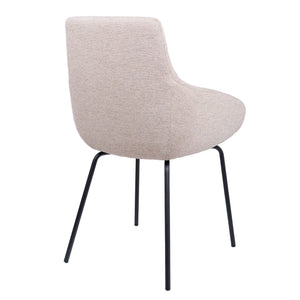 HelloChair HC23 Noam eetkamerstoel Mossa Oats vierpoot zwart
