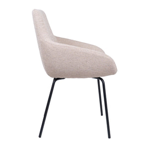 HelloChair HC23 Noam eetkamerstoel Mossa Oats vierpoot zwart