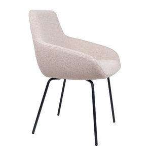 HelloChair HC23 Noam eetkamerstoel Mossa Oats vierpoot zwart