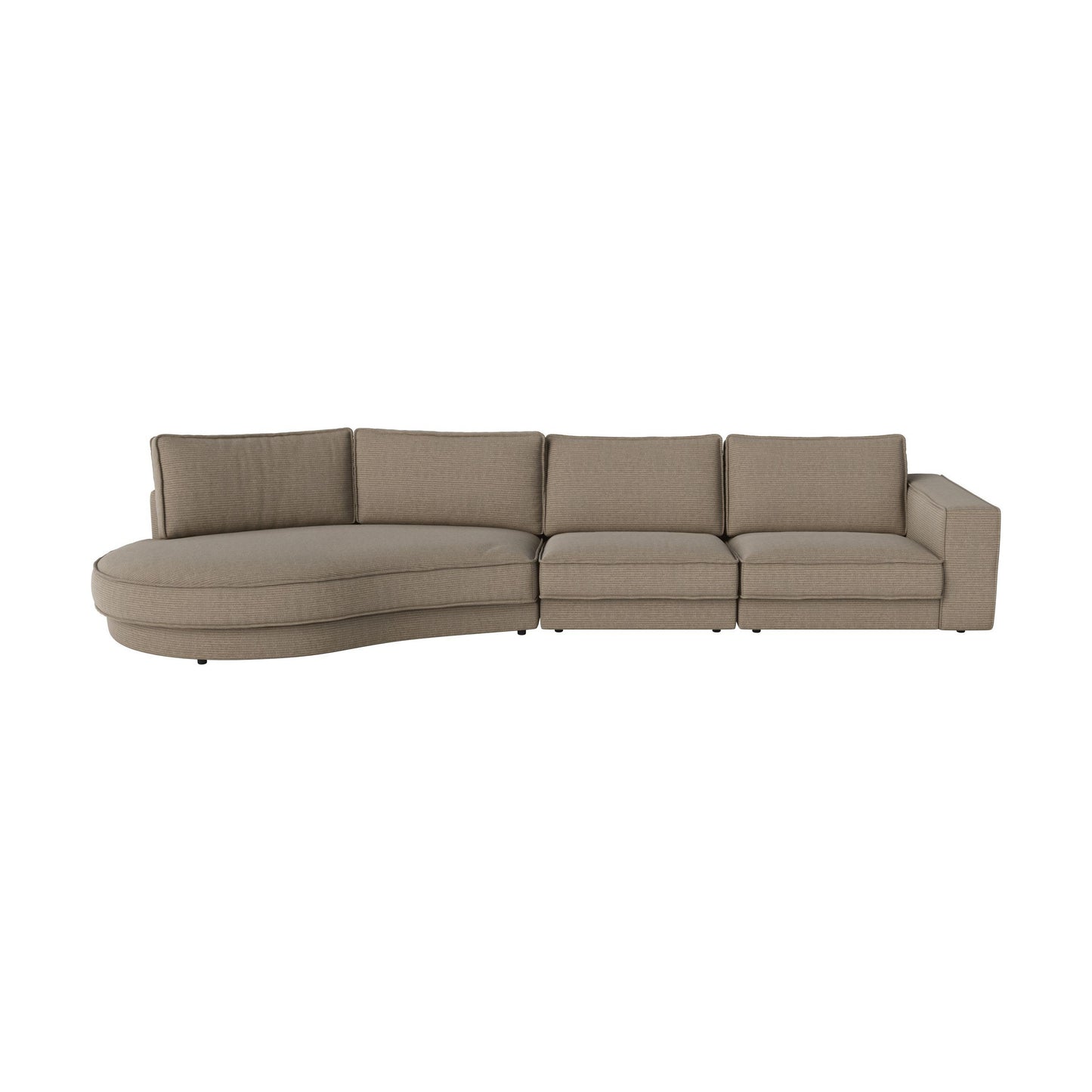 Bolia Noora 4-zits bank 400 cm open eind rond links Globa beige