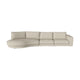 Bolia Noora 4-zits bank 400 cm open eind rond links Vilme light beige