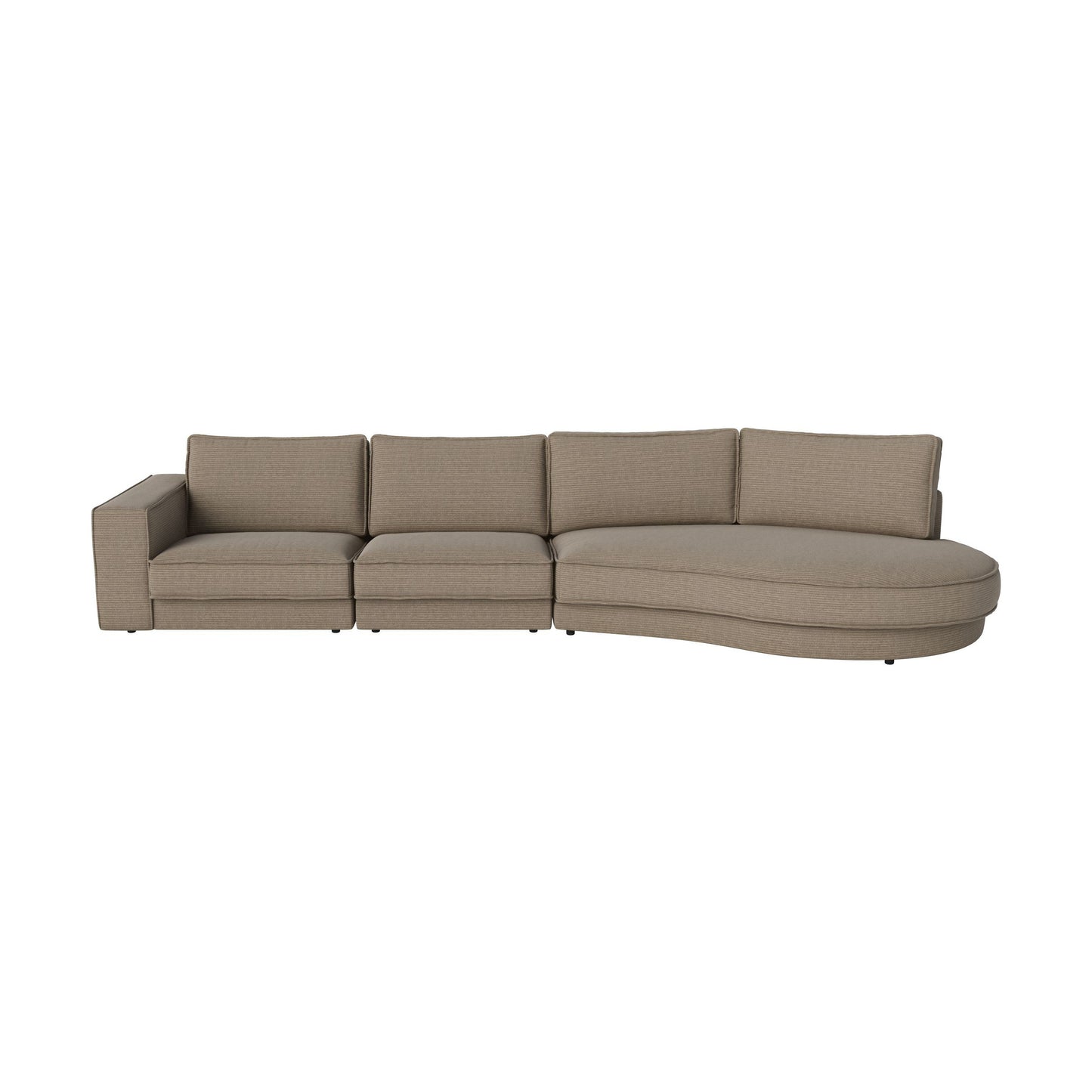 Bolia Noora 4-zits bank 400 cm open eind rond rechts Globa beige