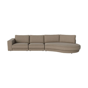 Bolia Noora 4-zits bank 400 cm open eind rond rechts Globa beige