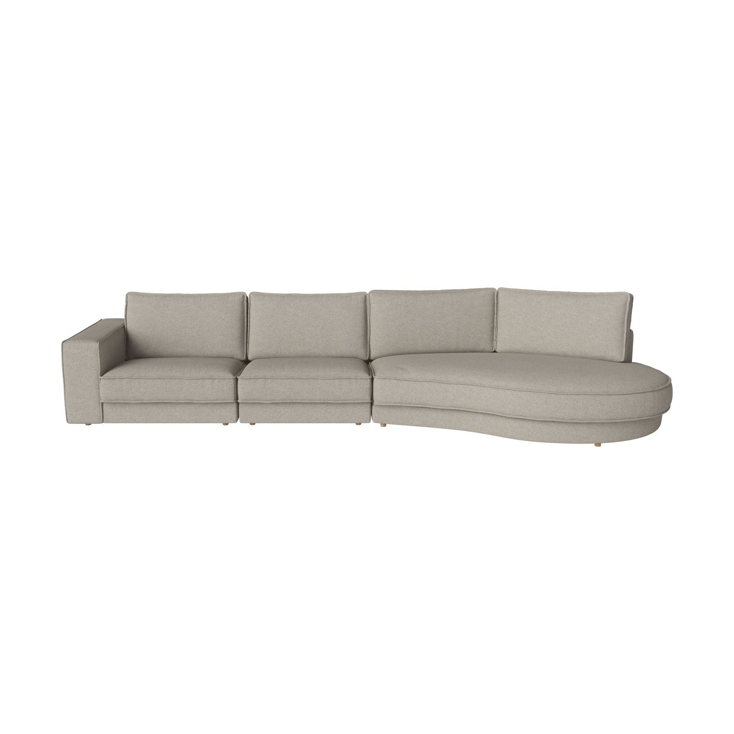 Bolia Noora 4-zits bank 400 cm open eind rond rechts Monza sand