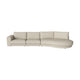 Bolia Noora 4-zits bank 400 cm open eind rond rechts Vilme light beige