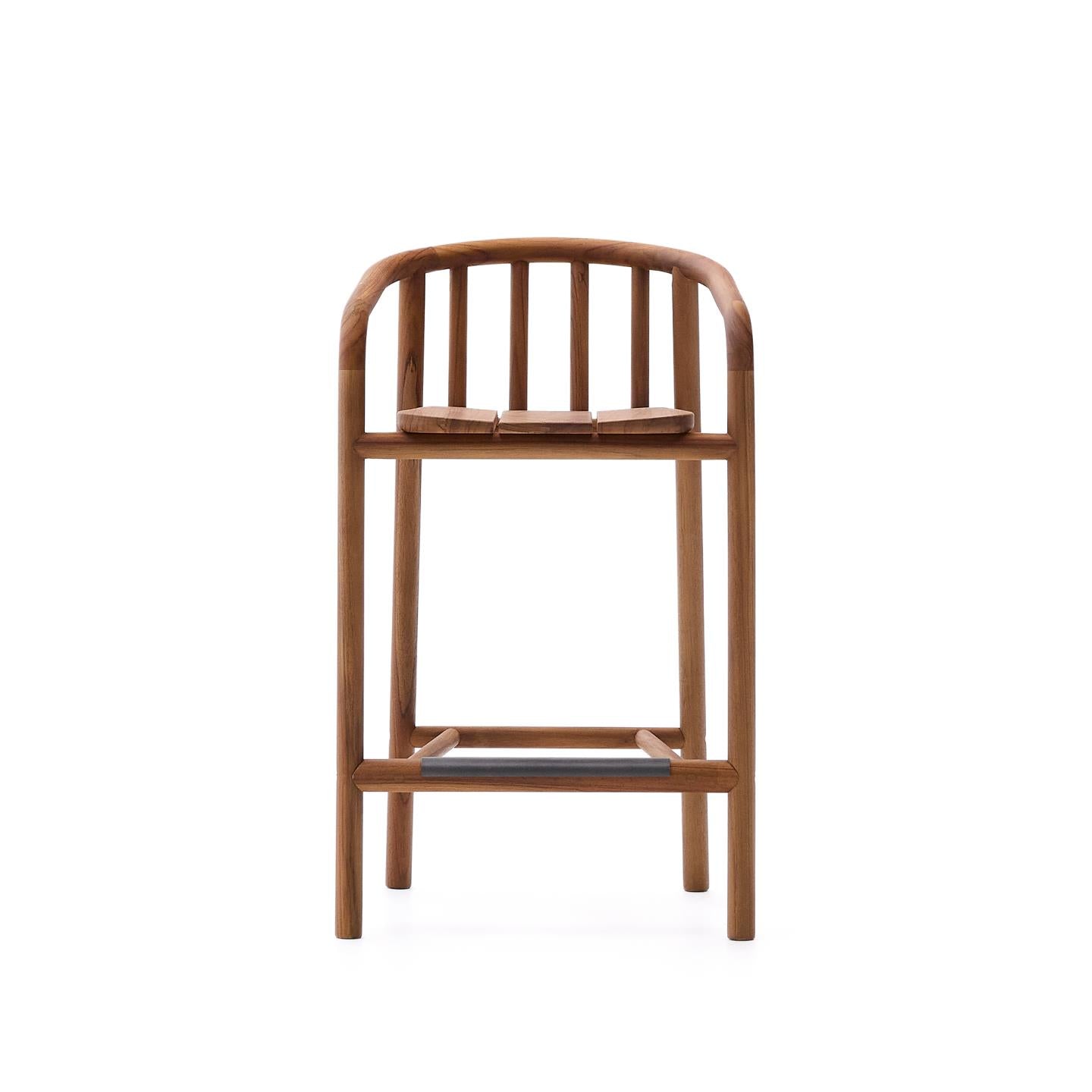 Kave Home Turqueta barkruk H65 teakhout