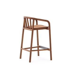Kave Home Turqueta barkruk H65 teakhout