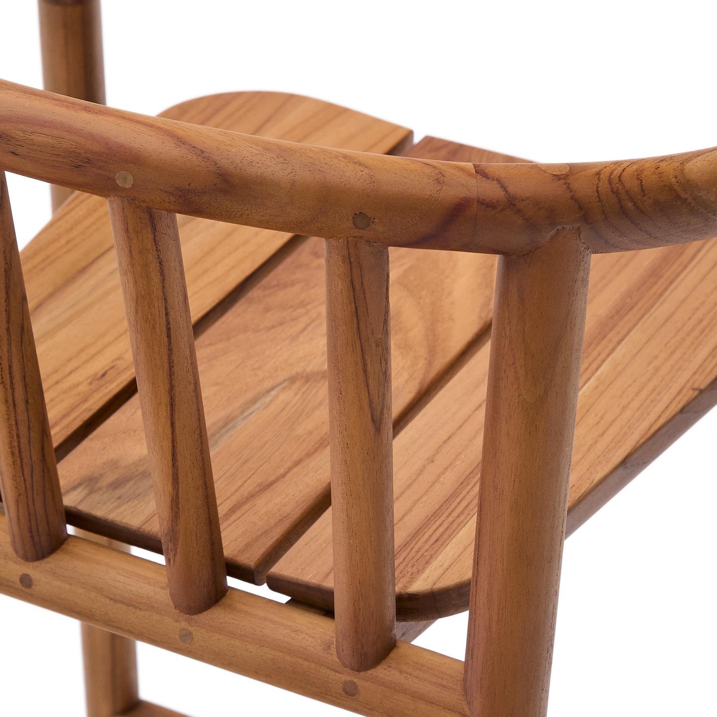 Kave Home Turqueta barkruk H65 teakhout