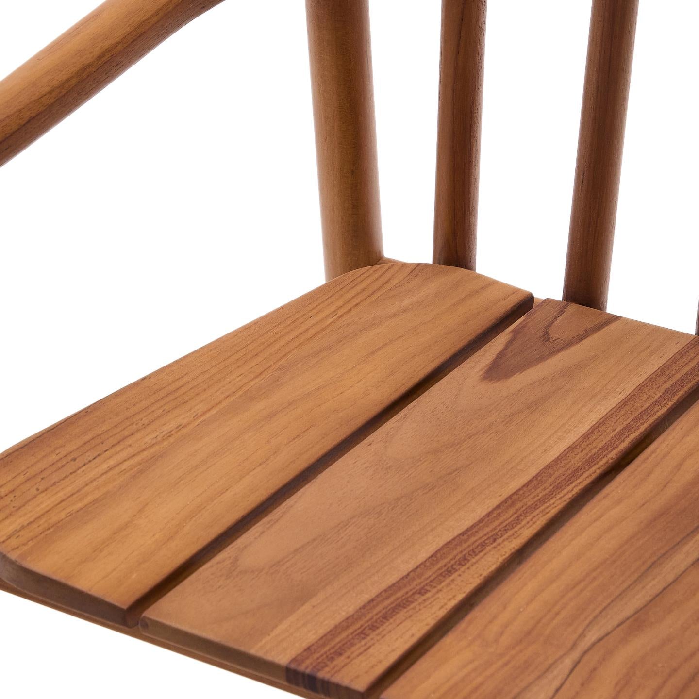 Kave Home Turqueta barkruk H65 teakhout