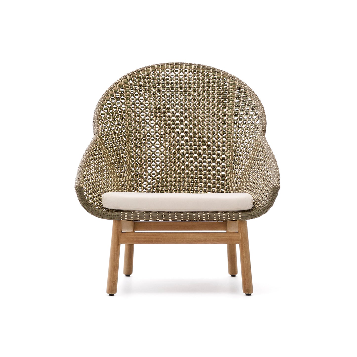 Kave Home Olbia loungestoel met hoge rug Rattan