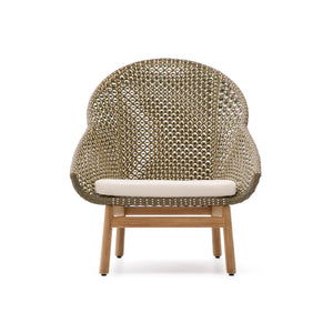 Kave Home Olbia loungestoel met hoge rug Rattan