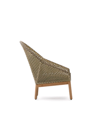 Kave Home Olbia loungestoel met hoge rug Rattan
