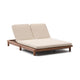 Kave Home Turqueta ligstoel 2-persoons teakhout Beige