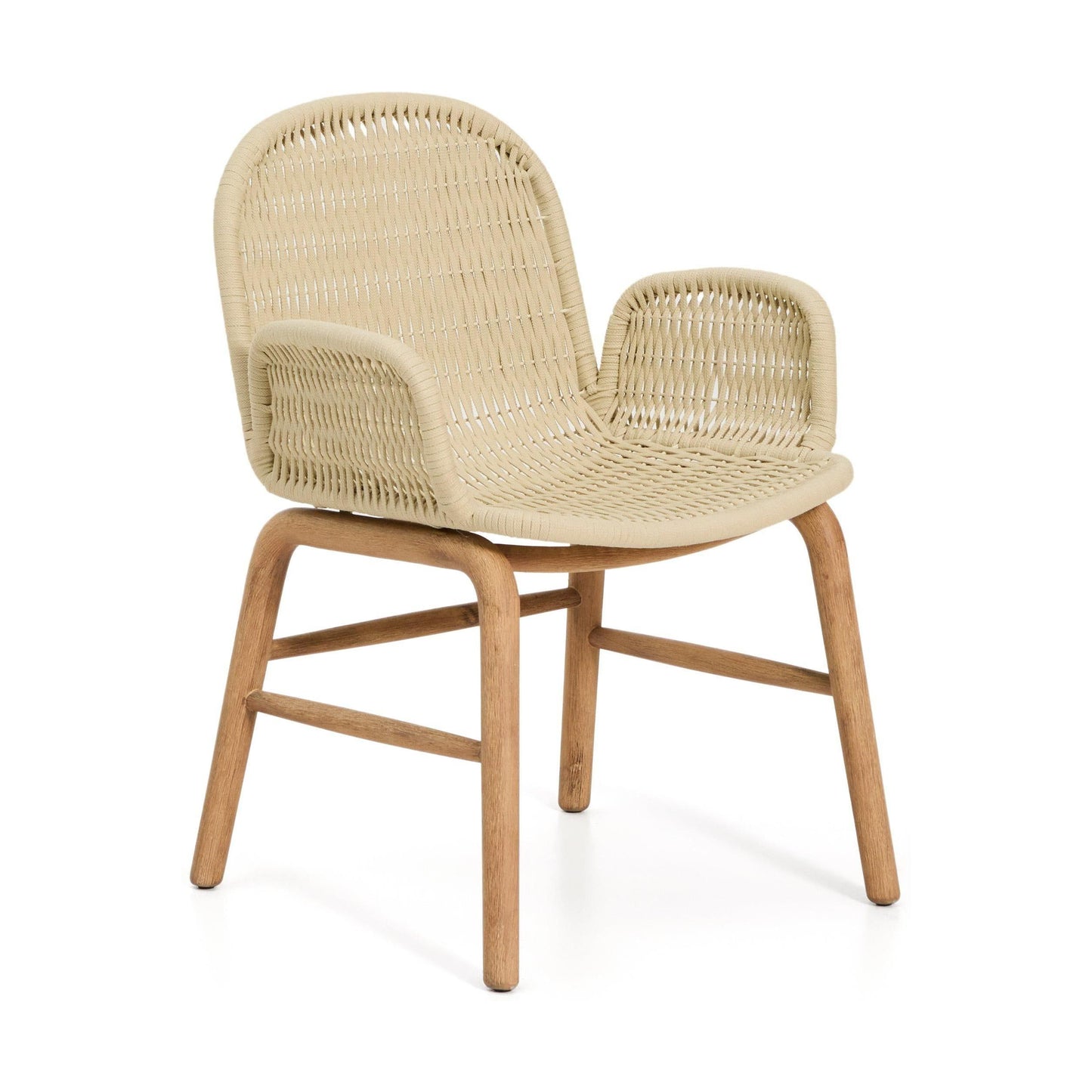 Kave Home Alipa tuinstoel met arm Ecru